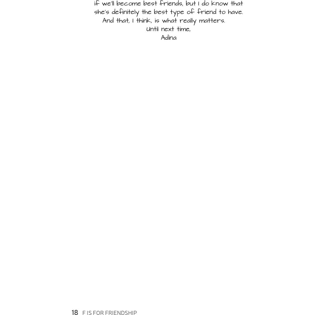 F Is for Friendship: NOT AVAILABLE — Menucha Publishers | Judaica Square Lakewood