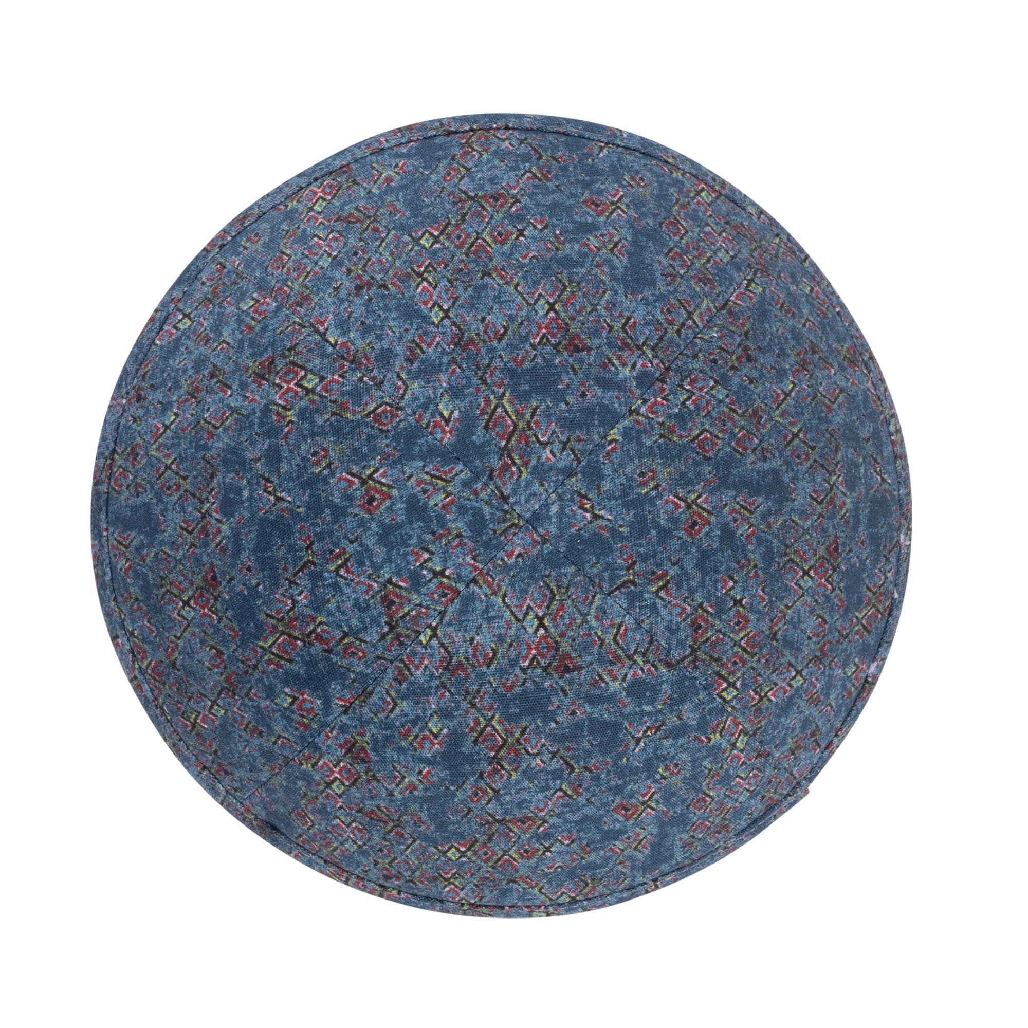 Cotton Kippah - side view showing six-panel design