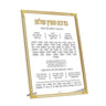 Gold version of the Al Hamichya tabletop card with gold frame and 3D gold heading