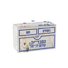 Compact Golden Flame Havdalah case with flame artwork and blue-framed אש and בשמים labels