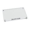 Leatherite Diamond challah board with black Shabbos V'Yom Tov title over quilted white leather