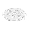 Silver version of the Diamond Seder plate with silver labels and trim