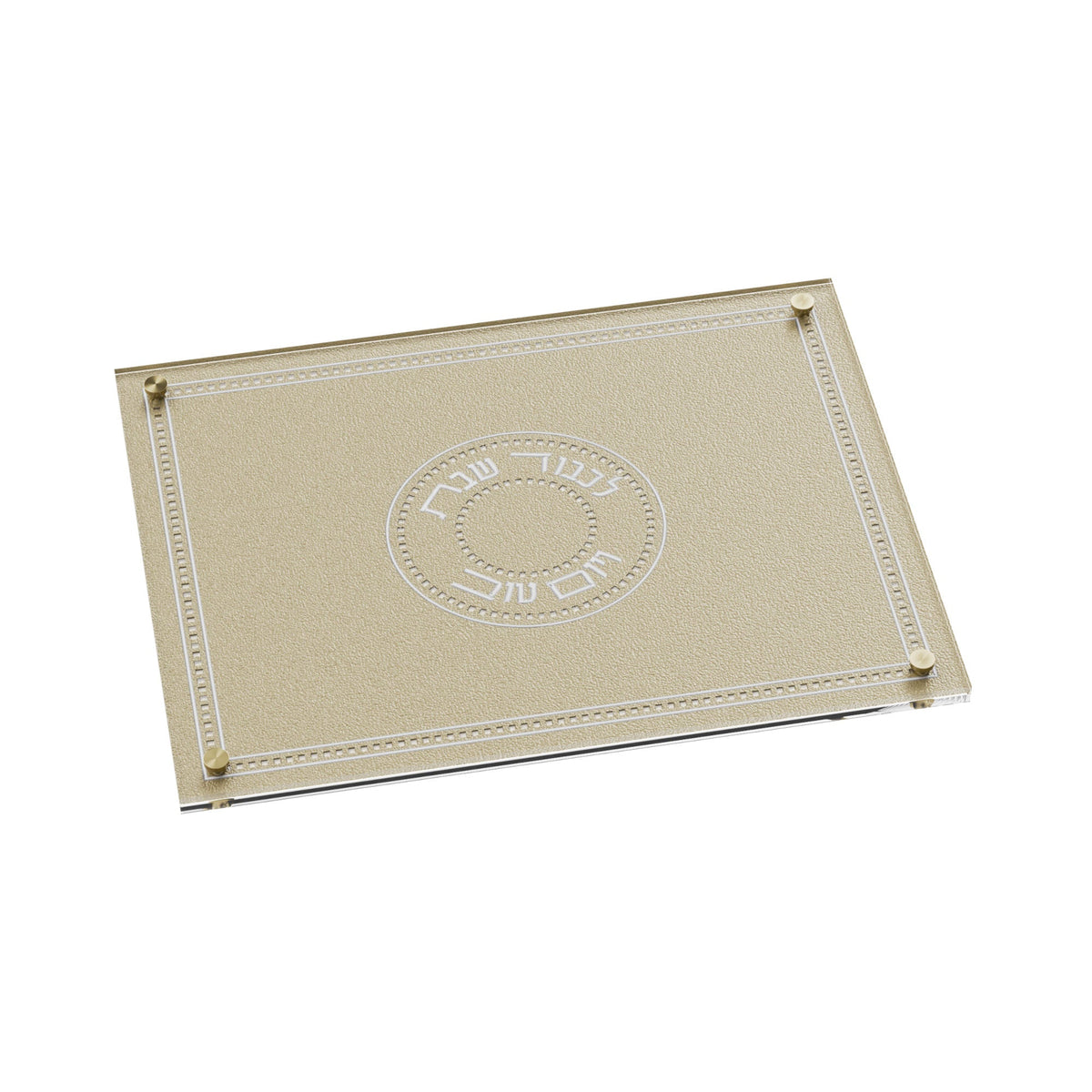 Full Gold finish, gold leather ground with a lighter medallion and border