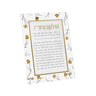 Golden Branch Hadlakos Neiros card with Hebrew candle-lighting text, gold border and blossom design