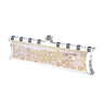 Jerusalem Fire leatherite menorah with gold Hebrew lettering over a Jerusalem skyline panel, eight cups and raised shamash