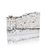Acrylic block painted with the Kosel and plaza, top edge cut to follow the stones