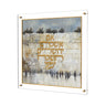 Im Eshkochaich Kosel plaque, gold Hebrew lettering over a painted Kosel with people praying
