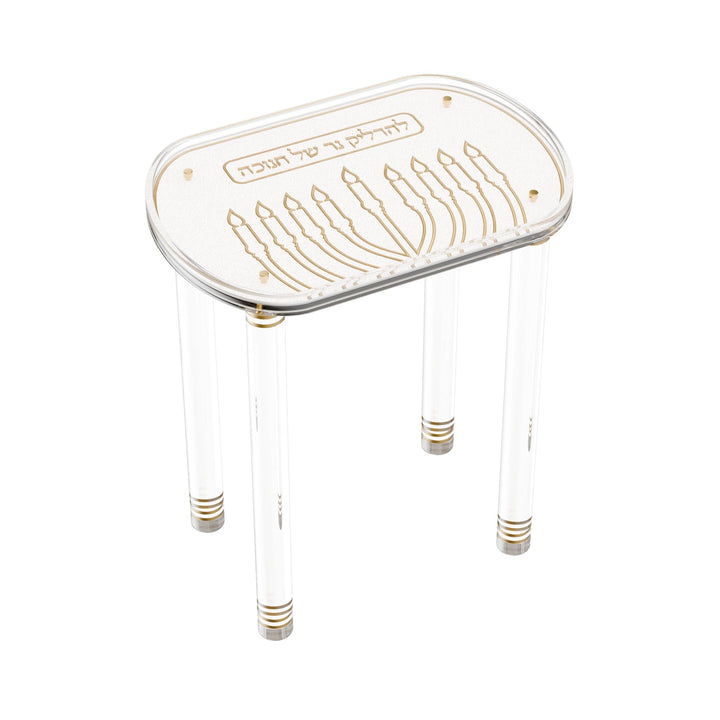 Gold version of the table v2 with gold menorah embroidery and gold leg rings