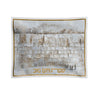Serene Kosel challah cover, Western Wall artwork with gold embroidered Hebrew Shabbos V'Yom Tov title