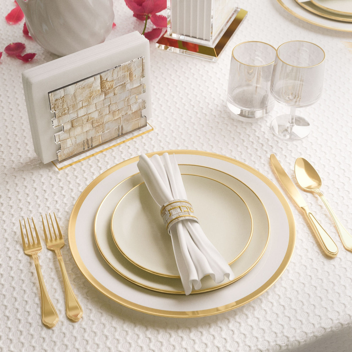 Kosel napkin holder on a set table