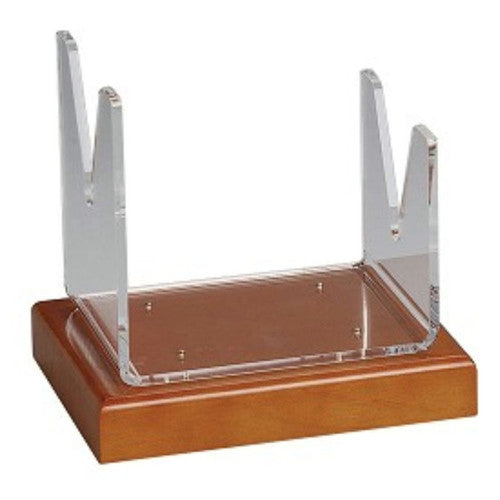 Small Lucite Shofar Stand on Wood