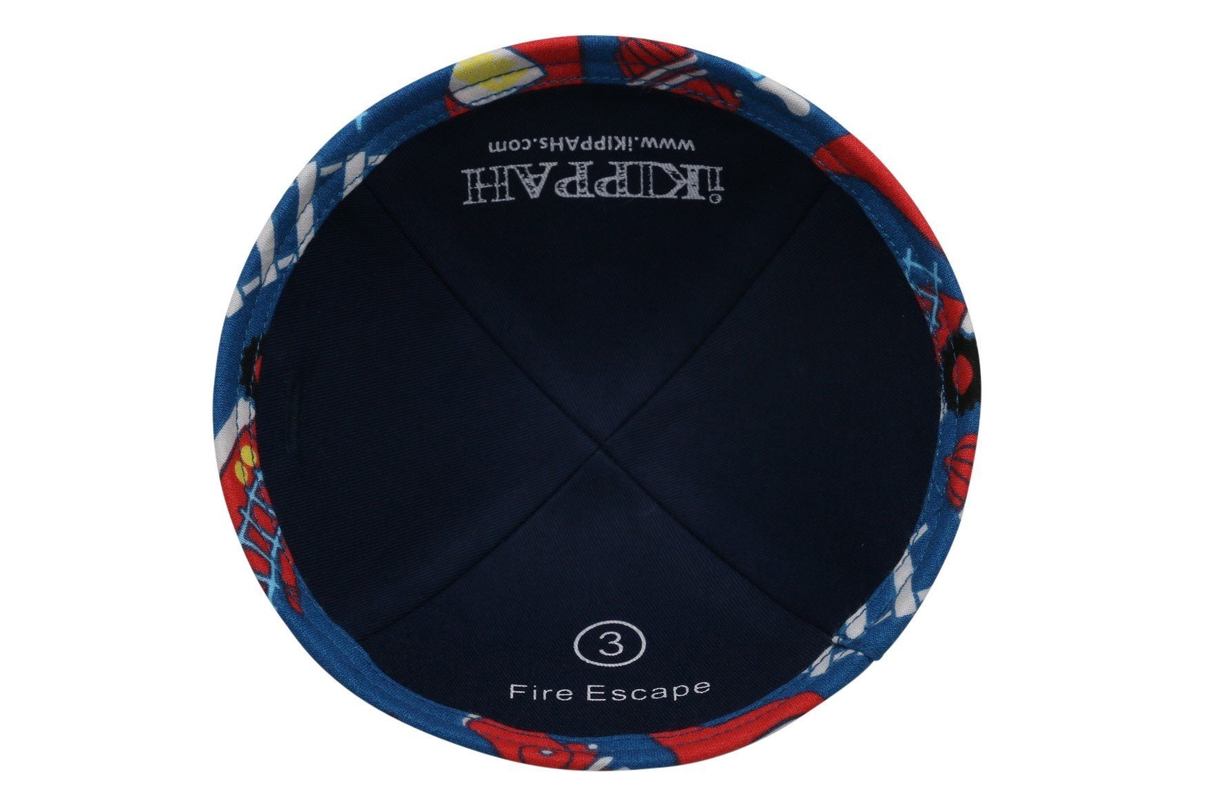 Fire Engine Cotton Yarmulke / Kippah for Boys — view 3
