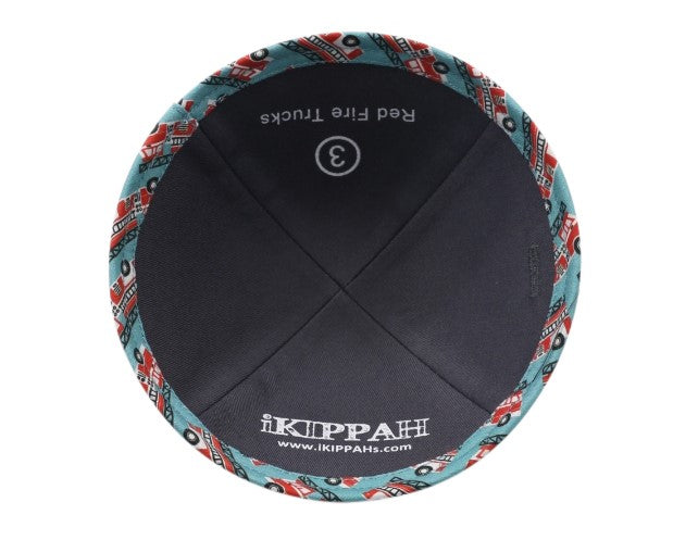 Close-up of Red Cotton Kippah lining and stitching