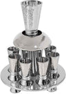 Emanuel Hammered Kiddush Fountain Cone Shape-- Silver Rings (EM-FNA3)