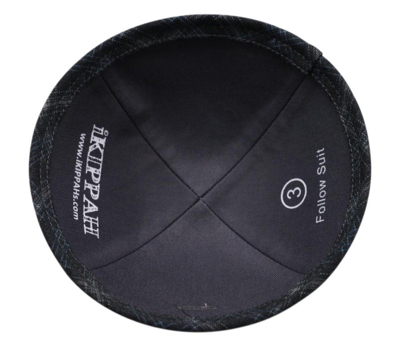 Close-up of Yarmulka Kippah lining and stitching