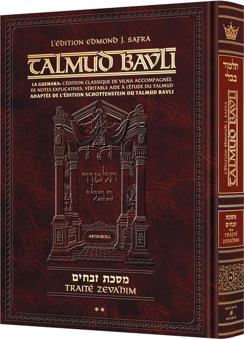 Cover of Zevachim volume two, daf 36b to 83a, in the French elucidated Talmud edition