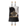 Fur and Leather Torah Mantle - Style #3334 - Black and White