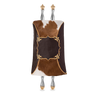 Fur and Leather Torah Mantle - style #368 - Brown