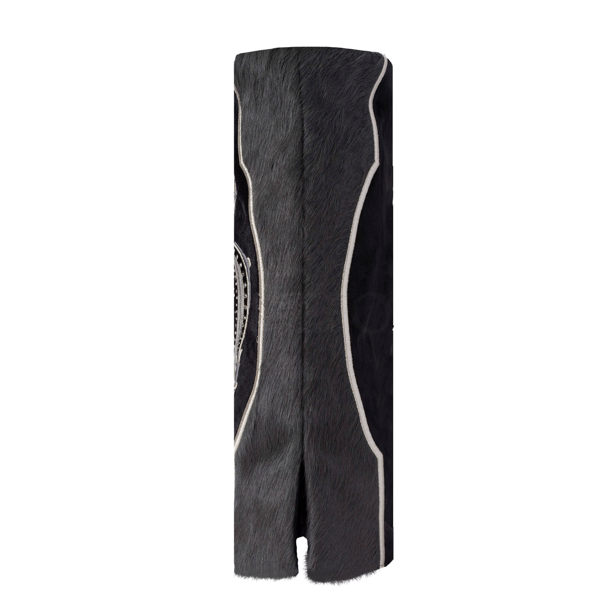 Fur and Velvet Torah Mantle - style #821 - Black