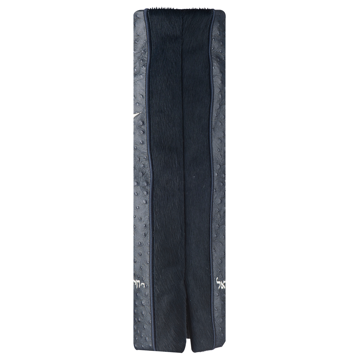 Fur Torah Mantle, style 442, Navy — side view