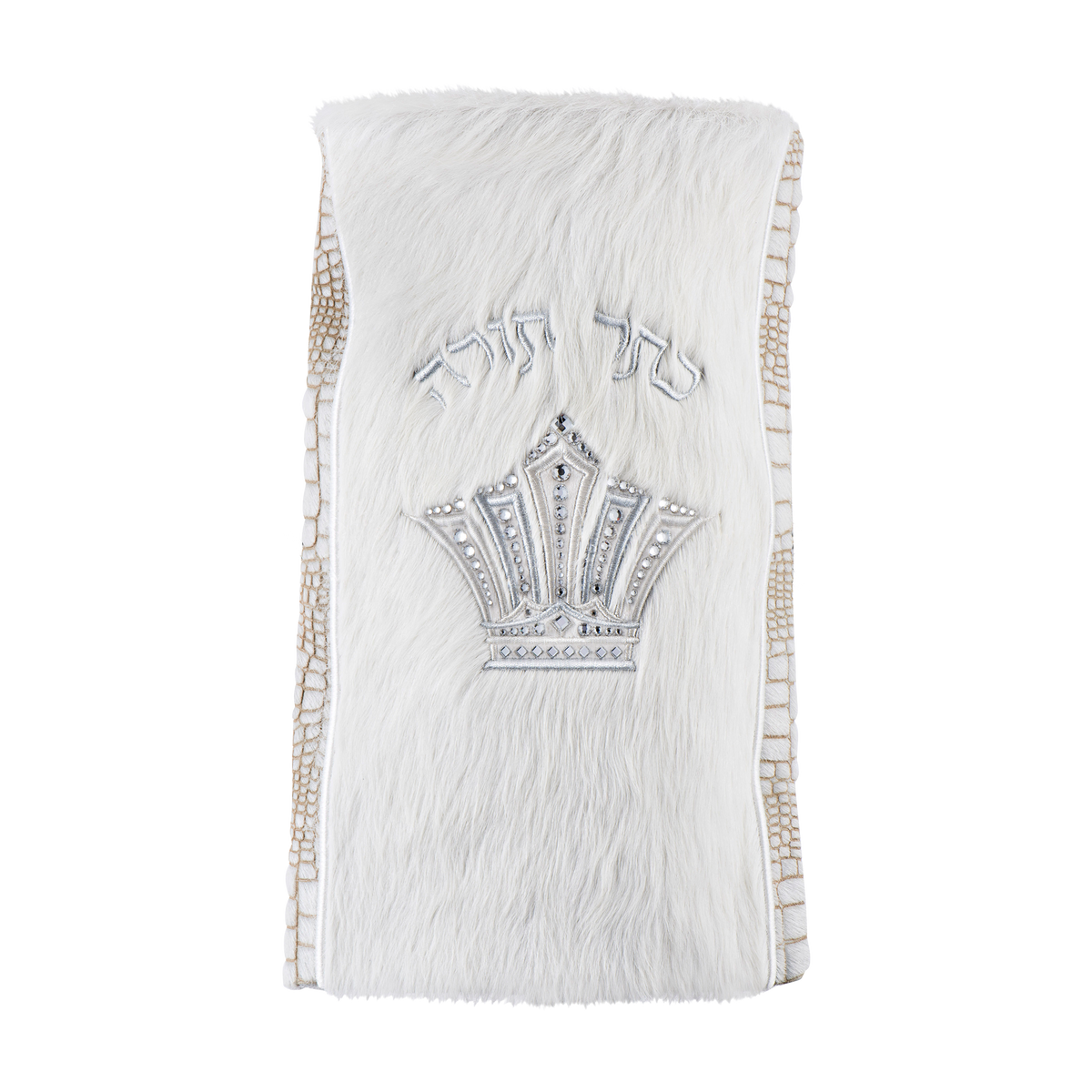 Fur Torah Mantle, style 442, White — front view