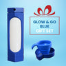 Glow and Go gift set: blue KosherLamp MAX with a Go Wash cup
