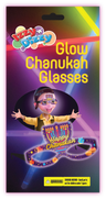 Glowing novelty eyeglass-style frames for a Chanukah party