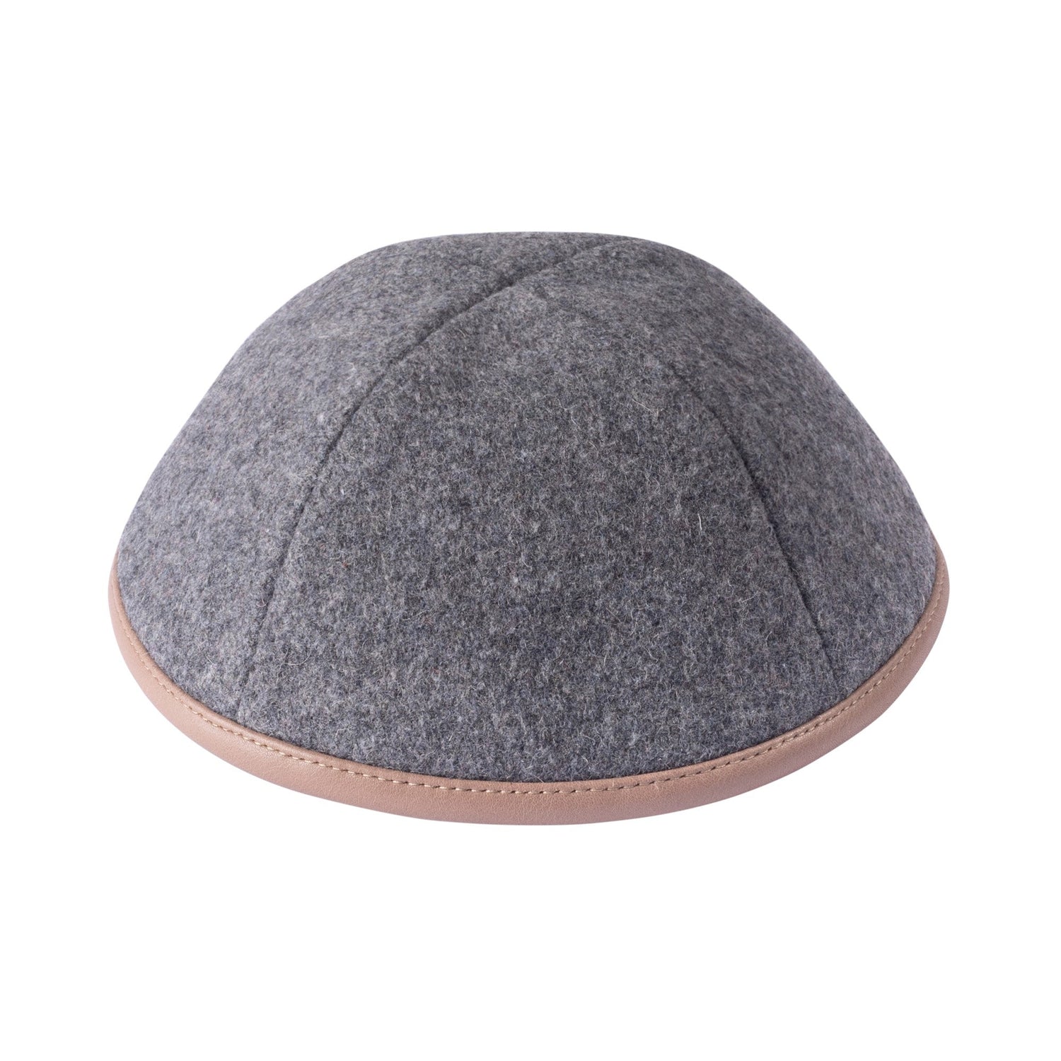 Leather Kippah - top view by iKippah