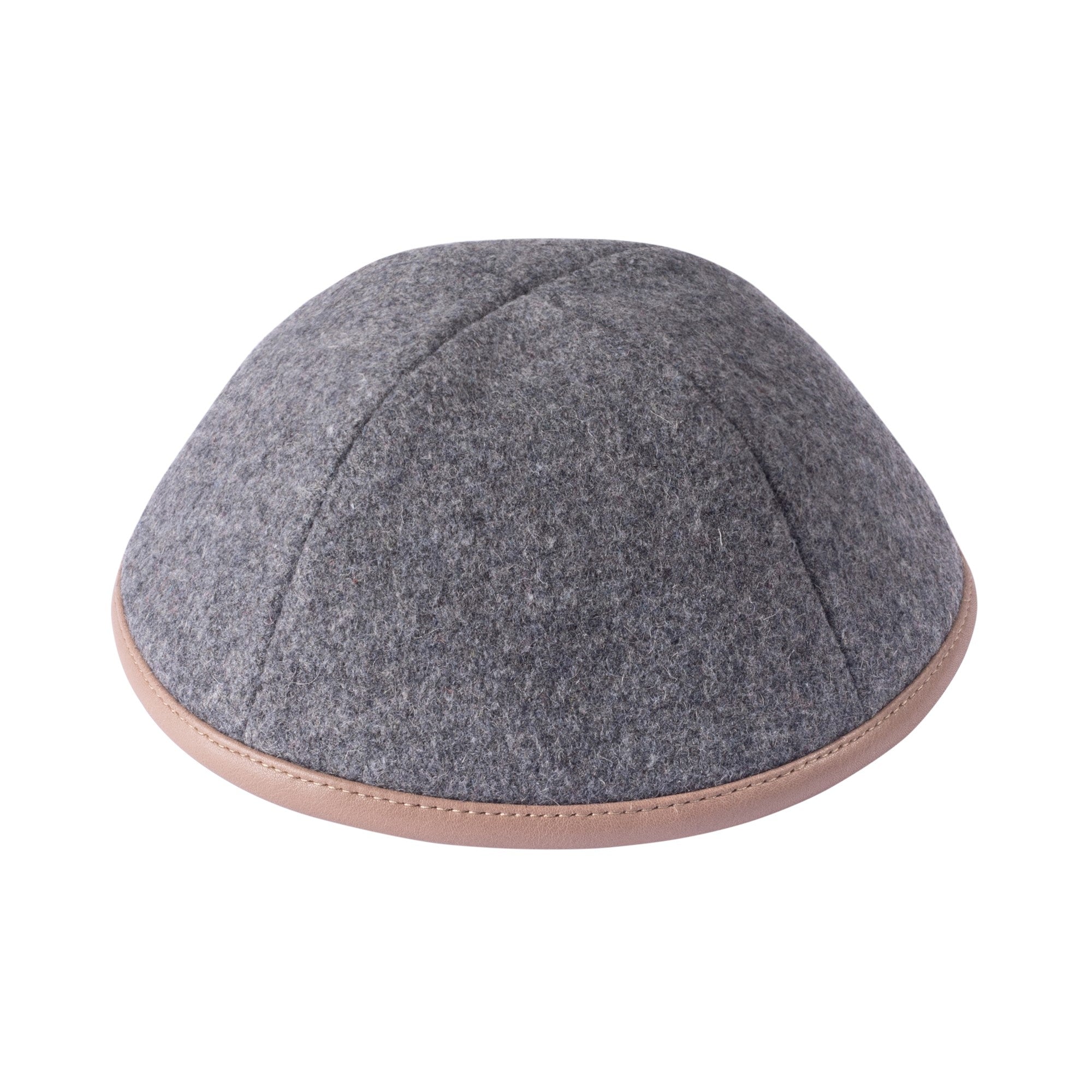 Leather Kippah - top view by iKippah