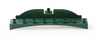 Low curved green candle menorah