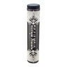 Grey quilted velvet Megillah case with silver embroidery