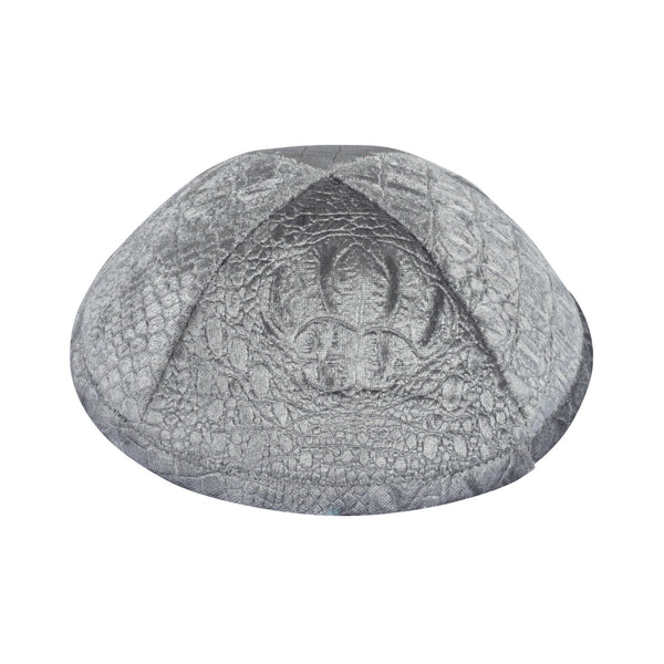 Gray Velvet Kippah for Bar Mitzvah - iKippah by Judaica Square