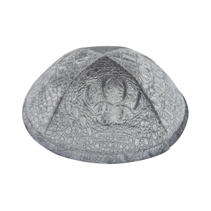 Gray Velvet Kippah for Bar Mitzvah - iKippah by Judaica Square