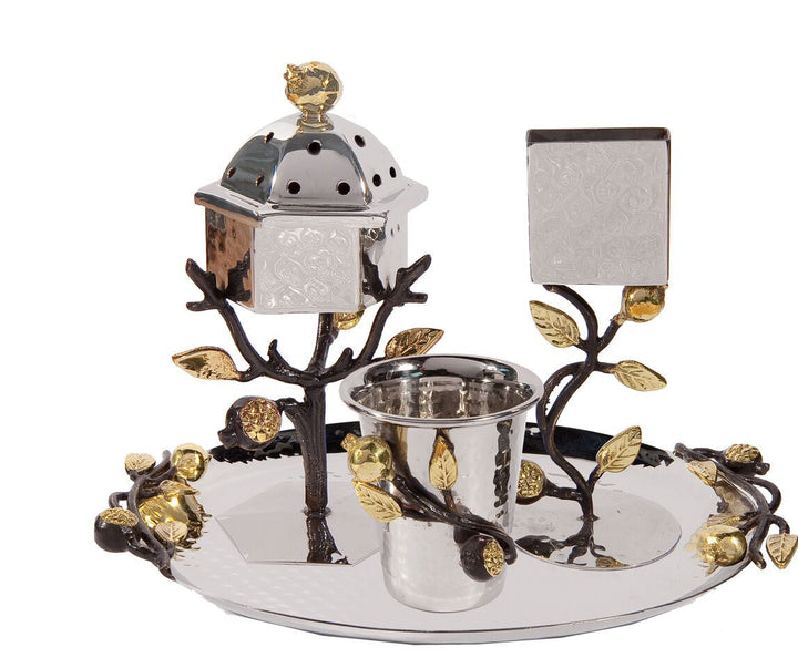 Emanuel Hammered Havdalah Set- Pomegranate Branches (EM-HAF1)