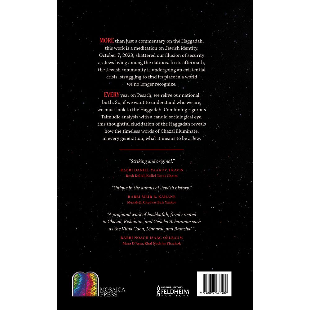 Haggadah Shel Pesach, B'Damayich Chayi, by Yehoshua Gavriel Forgy, back cover