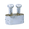 Hammered silver-colored Torah crown, design AB-1