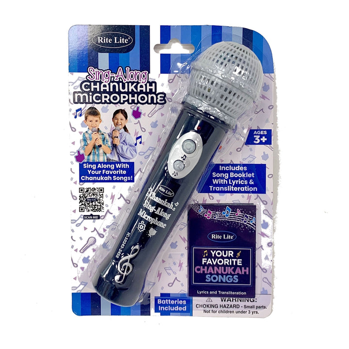 Hanukkah Toy Microphone for Kids, Sing Along with 5 Songs, front view