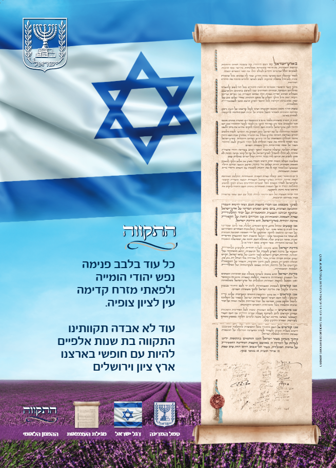 Laminated Poster 20" x 28"-- Hatikva