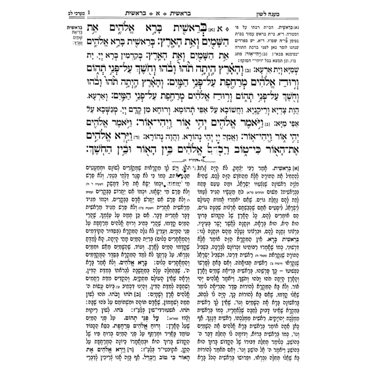 Shnayim Mikra V'Echad Targum, Simanim Edition, 2 Volumes, interior page view