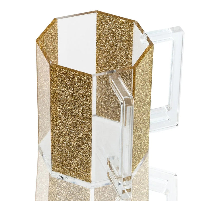 Hexagon Washing Cup (Gold) — Lucite Netilas Yadayim Cup | Judaica Square Lakewood