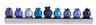 Emanuel Strip Chanukah Menorah Pomegranates-- Blue (EM-HK5)