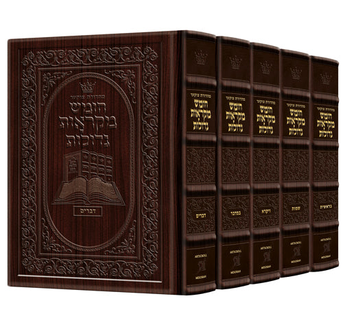 HEB Mikraos Gedolos Yerushalayim Leather 2 Tone 2-Tone — Chumash leather | Judaica Square Lakewood