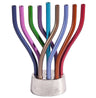 Emanuel Anodized Flame Menorah-- Multicolor (EM-HMJ1)