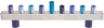 Emanuel Anodized & Hammered Strip Menorah-- Blues (EM-HMU2)