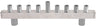 Emanuel Anodized & Hammered Strip Menorah-- Silver (EM-HMU3)