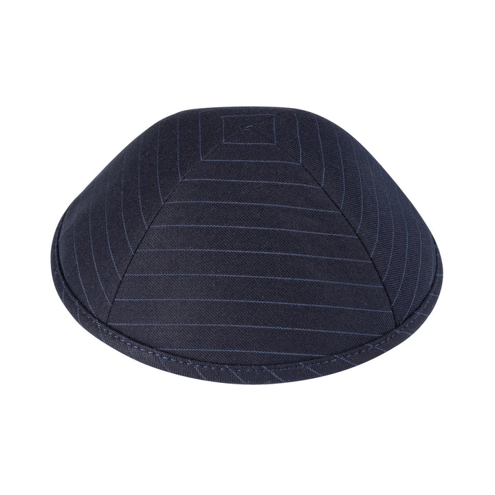 Pinstripe Kippah – Navy Suiting Yarmulke