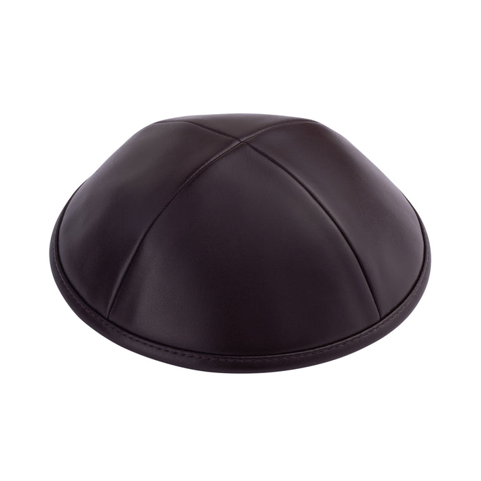 Brown Leather Kippah for Shabbos - iKippah by Judaica Square