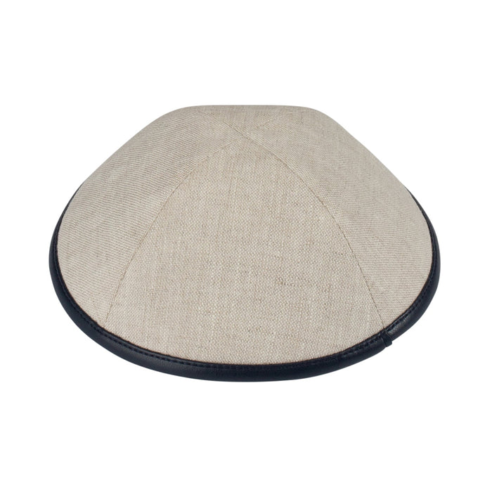 Navy Linen Kippah - iKippah by Judaica Square
