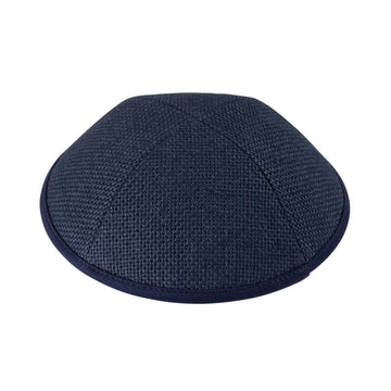 Navy burlap iKippah kippah / yarmulke
