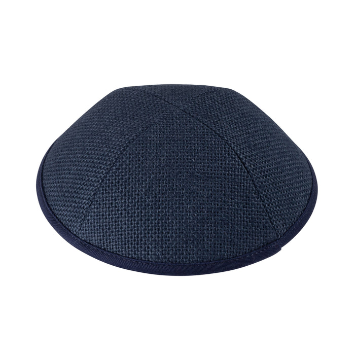 Navy Burlap Kippah - iKippah by Judaica Square